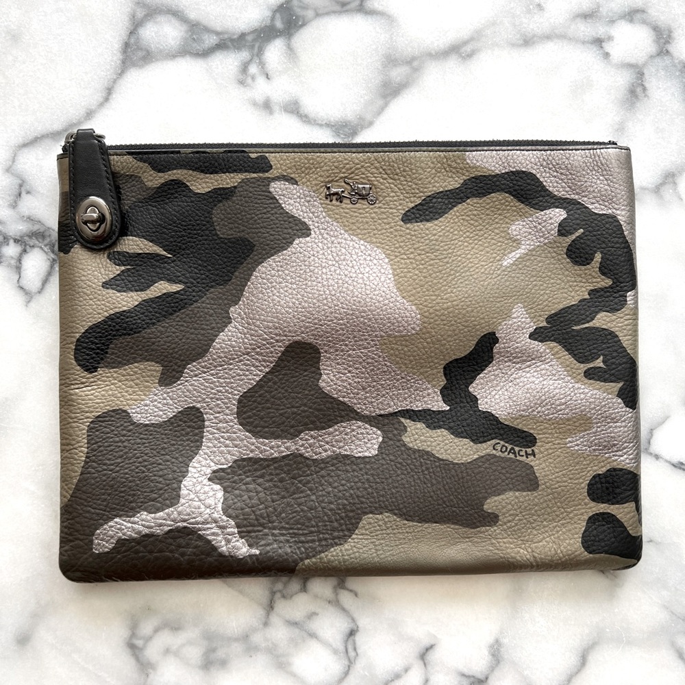 Coach Camouflage Zip Clutch Pouch